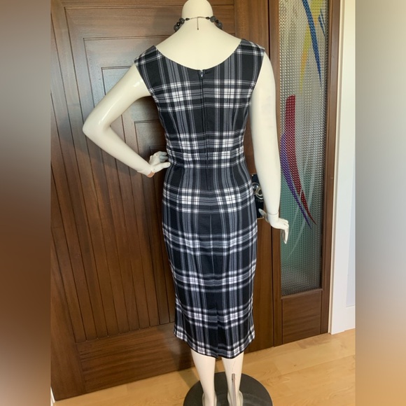 ROCK STEADY Dress, 50's Bodycon, on/off shoulder, Sz L - Picture 5 of 13